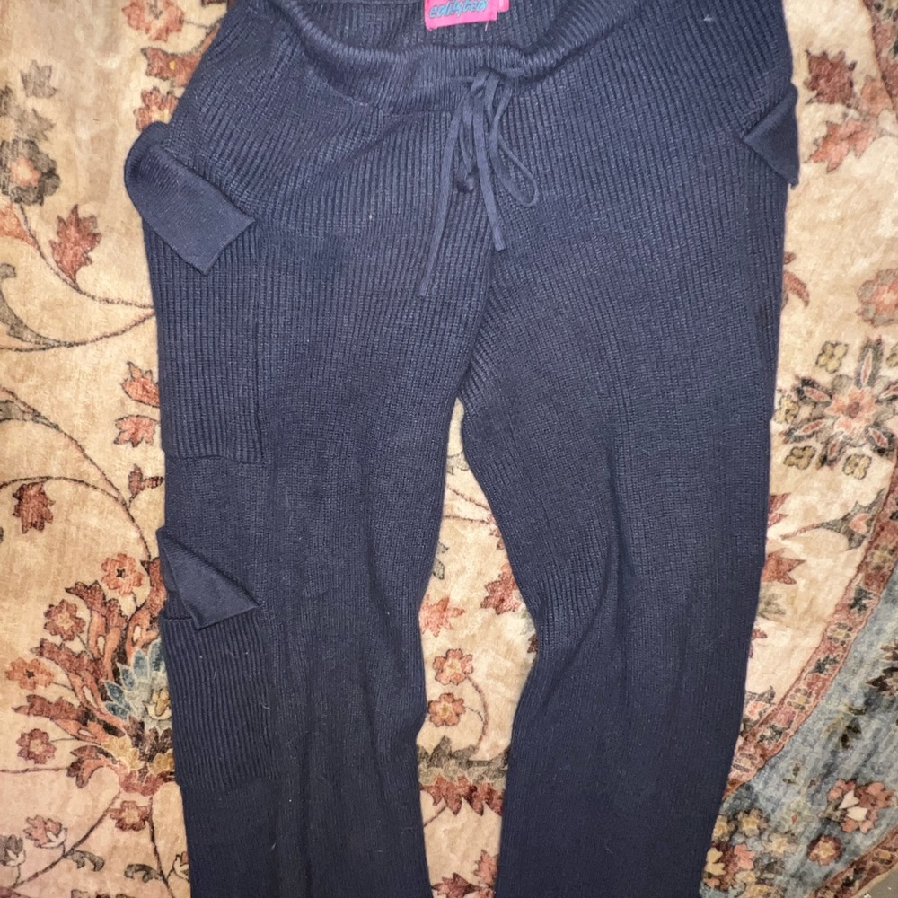 Edikted Charcoal Knit Pants